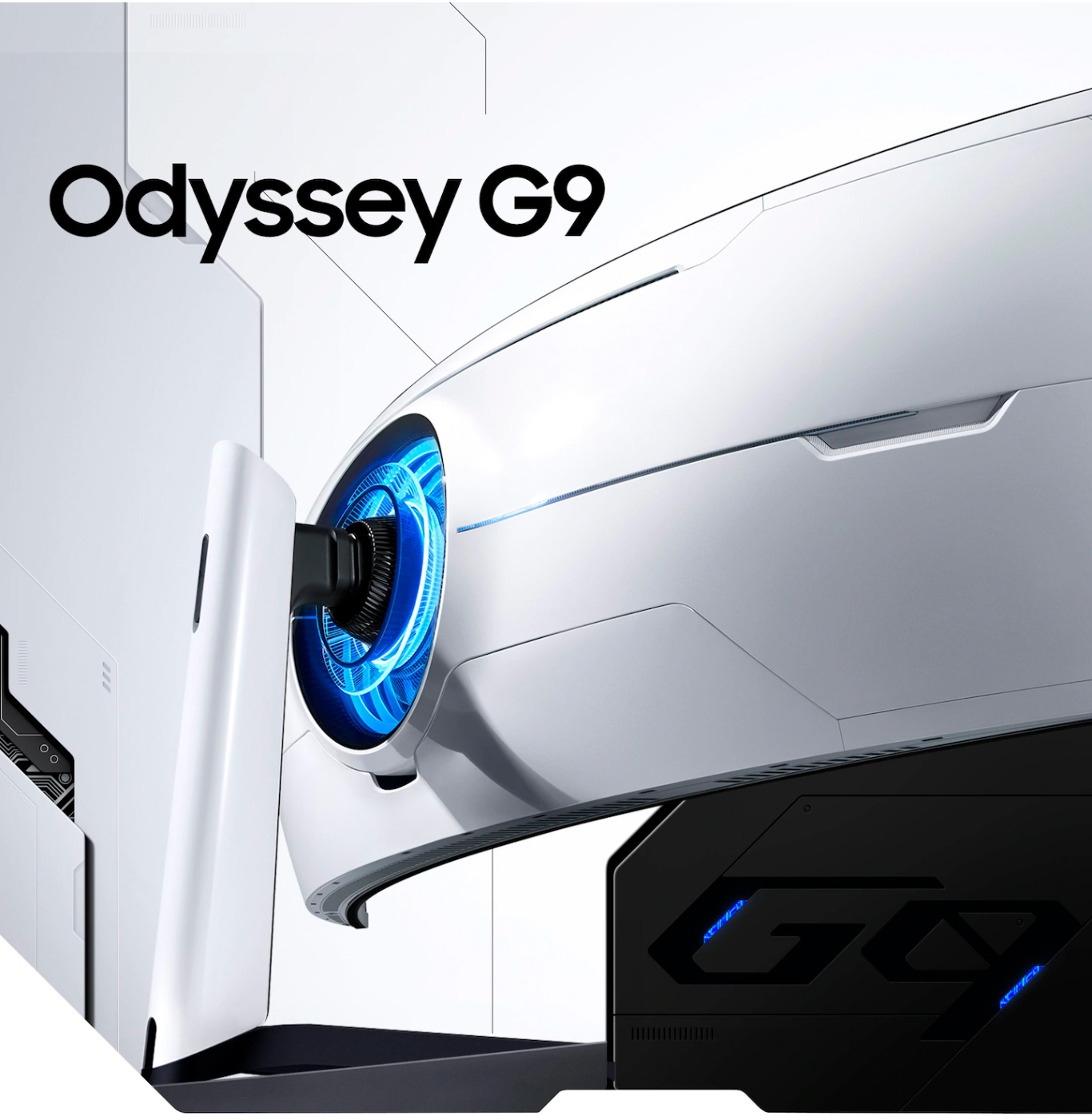 Monitor Gamer Curvo Samsung Odyssey 49 DQHD, 240Hz, 1ms, HDMI, Display Port, USB, G-Sync, Freesync Premium Pro, Ajuste de Altura, Branco, Série G9